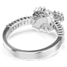 Matrix ring, Baguette cut, Knot, White, Rhodium plated - Swarovski, 5727112