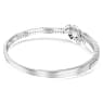 Matrix bangle, Baguette cut, Knot, White, Rhodium plated - Swarovski, 5727117