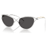 Sonnenbrille, Cat-eye-Form, SK7025, Silberfarben - Swarovski, 5727196