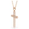 Insigne pendant, Cross, White, Rose gold-tone plated - Swarovski, 5727986