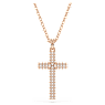 Insigne pendant, Cross, White, Rose gold-tone plated - Swarovski, 5727986