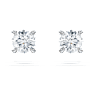 Eternity stud earrings, Lab-grown diamonds 0.52 ct tw, Round shape, Sterling silver - Swarovski, 5728555