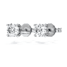 Eternity stud earrings, Lab-grown diamonds 0.52 ct tw, Round shape, Sterling silver - Swarovski, 5728555