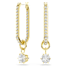Constella Drop-Ohrhänger, Rundschliff, Weiß, Goldlegierungsschicht - Swarovski, 5728587