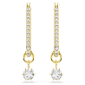 Constella Drop-Ohrhänger, Rundschliff, Weiß, Goldlegierungsschicht - Swarovski, 5728587