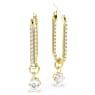 Constella Drop-Ohrhänger, Rundschliff, Weiß, Goldlegierungsschicht - Swarovski, 5728587