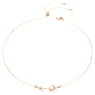 Collana Constella, Crystal Pearl, tagli Round, Bianca, Placcato color oro rosa - Swarovski, 5729504