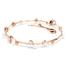 Constella Tennis bracelet, Crystal pearl, Round cuts, White, Rose gold-tone plated - Swarovski, 5729505