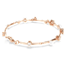Constella Tennis bracelet, Crystal pearl, Round cuts, White, Rose gold-tone plated - Swarovski, 5729505