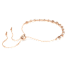 Bransoletka Tennis Matrix, Kryształowa perła, Szlify okrągłe, Biała, Powłoka w odcieniu różowego złota - Swarovski, 5729506