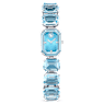 Zegarek, Bransoletka z kryształami w szlifie ośmiokątnym, Niebieski, Stal szlachetna - Swarovski, 5729722