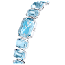 Zegarek, Bransoletka z kryształami w szlifie ośmiokątnym, Niebieski, Stal szlachetna - Swarovski, 5729722