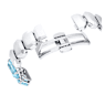 Zegarek, Bransoletka z kryształami w szlifie ośmiokątnym, Niebieski, Stal szlachetna - Swarovski, 5729722