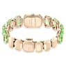 Ceas, Brățară cu tăietură octogonală, Verde, Finisaj auriu de culoarea șampaniei - Swarovski, 5729842