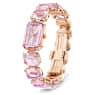 Zegarek, Bransoletka z kryształami w szlifie ośmiokątnym, Różowy, Powłoka w odcieniu różowego złota - Swarovski, 5729843