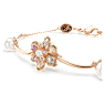 Idyllia bracelet, Crystal pearl, Mixed cuts, Flower, Multicolored, Rose gold-tone plated - Swarovski, 5730361