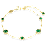 Imber bracelet, Round cut, Green, Gold-tone plated - Swarovski, 5730676