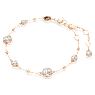 Imber bracelet, Round cut, White, Rose gold-tone plated - Swarovski, 5730677