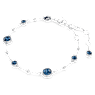 Imber bracelet, Round cut, Blue, Rhodium plated - Swarovski, 5730679