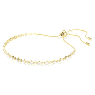 Matrix Tennis bracelet, Round cut, White, Gold-tone plated - Swarovski, 5730709