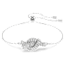 Matrix bracelet, Baguette cut, Knot, White, Rhodium plated - Swarovski, 5731101