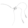 Matrix bracelet, Baguette cut, Knot, White, Rhodium plated - Swarovski, 5731101