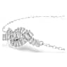 Matrix bracelet, Baguette cut, Knot, White, Rhodium plated - Swarovski, 5731101