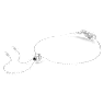 Matrix bracelet, Baguette cut, Knot, White, Rhodium plated - Swarovski, 5731101