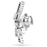 Matrix tack pin, Baguette cut, Knot, White, Rhodium plated - Swarovski, 5731102