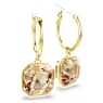 Millenia drop earrings, Square cut, Caramel, Gold-tone plated - Swarovski, 5731148