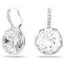 Orecchini pendenti Millenia, Taglio Round, Bianchi, Placcato rodio - Swarovski, 5731149