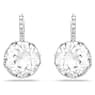 Orecchini pendenti Millenia, Taglio Round, Bianchi, Placcato rodio - Swarovski, 5731149