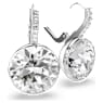 Orecchini pendenti Millenia, Taglio Round, Bianchi, Placcato rodio - Swarovski, 5731149
