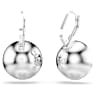 Orecchini pendenti Millenia, Taglio Round, Bianchi, Placcato rodio - Swarovski, 5731149