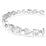 Braccialetto Mesmera, Taglio misto, Bianco, Placcato rodio - Swarovski, 5731959
