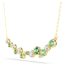Constella necklace, Mixed cuts, Green, Gold-tone plated - Swarovski, 5732247