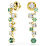 Cercei cu drop Constella, Tăieturi mixte, Verzi, Placat cu auriu - Swarovski, 5732248