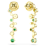 Cercei cu drop Constella, Tăieturi mixte, Verzi, Placat cu auriu - Swarovski, 5732248