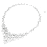 Constella necklace, Mixed cuts, Clasp, White, Rhodium plated - Swarovski, 5732249