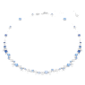Constella necklace, Mixed cuts, Blue, Rhodium plated - Swarovski, 5732255