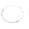 Constella necklace, Mixed cuts, Blue, Rhodium plated - Swarovski, 5732255
