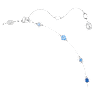 Collana Constella, Taglio misto, Blu, Placcato rodio - Swarovski, 5732255