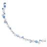 Constella necklace, Mixed cuts, Blue, Rhodium plated - Swarovski, 5732255