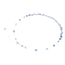 Constella necklace, Mixed cuts, Blue, Rhodium plated - Swarovski, 5732255