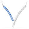 Matrix 鏈墜, 混合式切割, 藍色, 鍍白金色 - Swarovski, 5732265