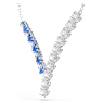 Matrix pendant, Mixed cuts, Blue, Rhodium plated - Swarovski, 5732265