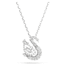 Swan pendant, Mixed cuts, Swan, White - Swarovski, 5732412
