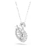 Swan pendant, Mixed cuts, Swan, White - Swarovski, 5732412