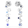 Constella drop earrings, Mixed cuts, Blue, Rhodium plated - Swarovski, 5732775