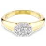 Dextera Ring, Verschiedene Schliffe, Weiß, Goldlegierungsschicht - Swarovski, 5732852